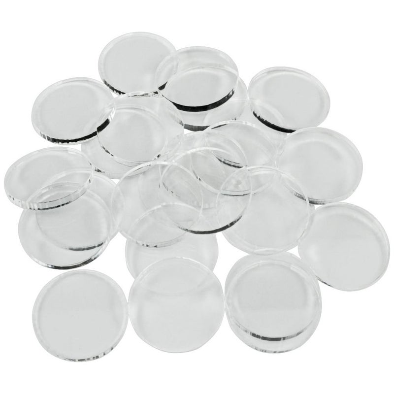 LITKO Clear Miniature Bases, Circular 1 Inch, 3mm Clear (25) - Image 1